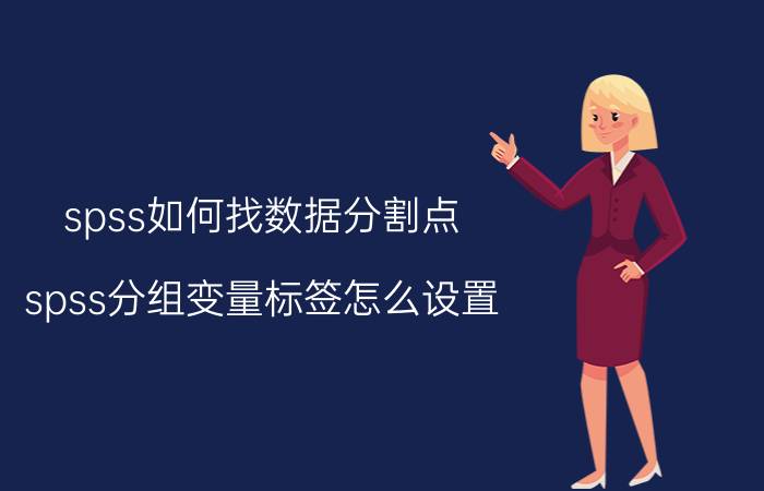 spss如何找数据分割点 spss分组变量标签怎么设置？